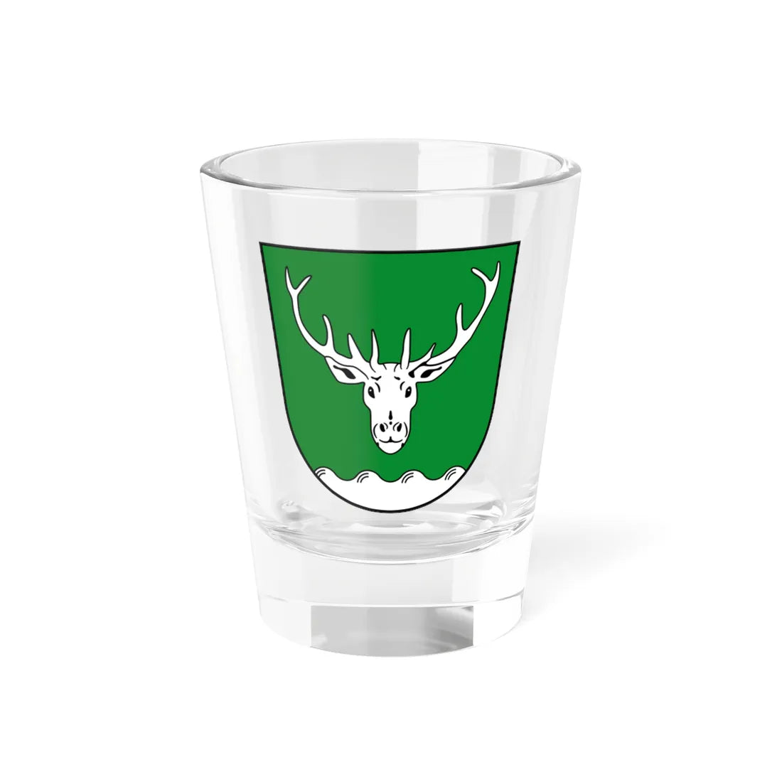 Wappen Wermsdorf (Germany) (Coat of Arms) Shot Glass 1.5oz 1.5oz - Go Mug Yourself