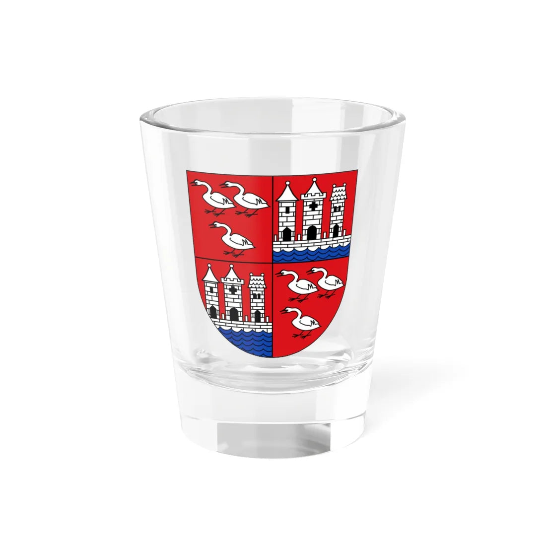 Wappen Zwickau (Germany) (Coat of Arms) Shot Glass 1.5oz 1.5oz - Go Mug Yourself