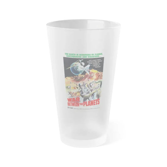 WAR BETWEEN THE PLANETS 1966 Movie Poster - Frosted Pint Glass 16oz 16oz Frosted - Go Mug Yourself