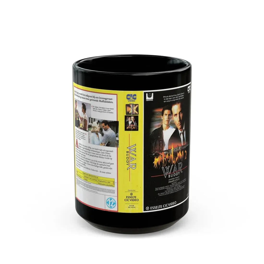 WAR BUDDY (VHS COVER) - Black Coffee Mug 15oz - Go Mug Yourself