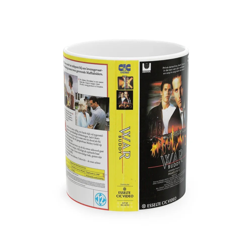 WAR BUDDY (VHS COVER) - White Coffee Mug-11oz-Go Mug Yourself