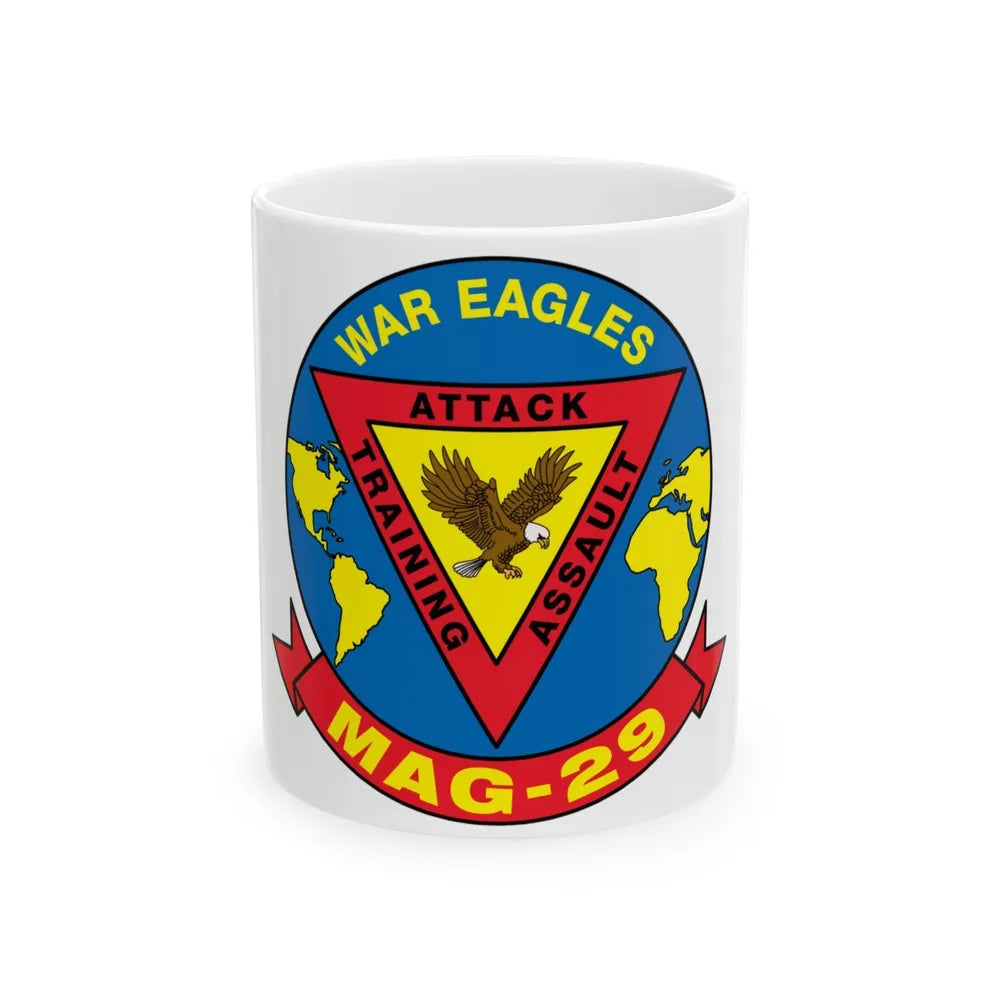 War Eagle MAG 29 (USMC) White Coffee Mug-11oz-Go Mug Yourself