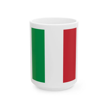 War Ensign of Italy (Italy) White Coffee Mug 15oz - Go Mug Yourself