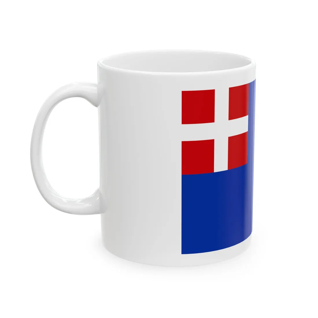 War Ensign of the Kingdom of Sardinia 1785-1802 (Italy) White Coffee Mug - Go Mug Yourself