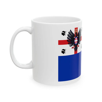 War Ensign of the Kingdom of Sardinia 1802-1814 (Italy) White Coffee Mug - Go Mug Yourself
