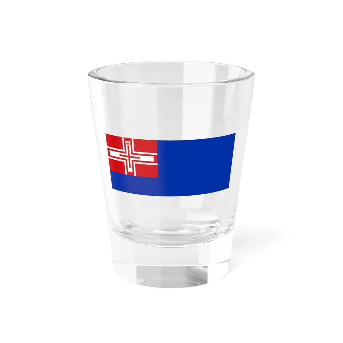 War Ensign of the Kingdom of Sardinia 1816-1848 aspect ratio 31-76 (Italy) Shot Glass 1.5oz 1.5oz - Go Mug Yourself