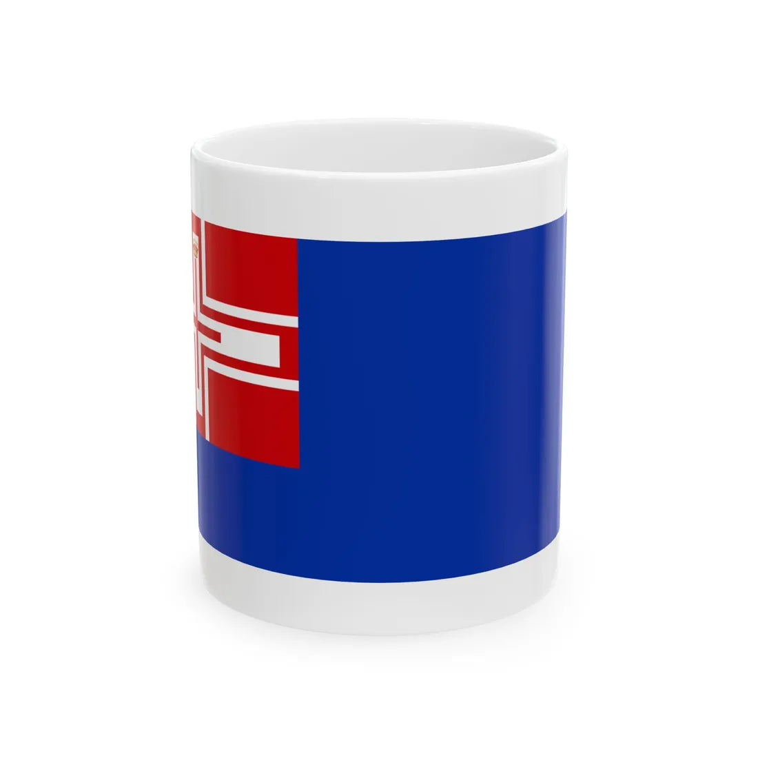 War Ensign of the Kingdom of Sardinia 1816-1848 aspect ratio 31-76 (Italy) White Coffee Mug 11oz - Go Mug Yourself