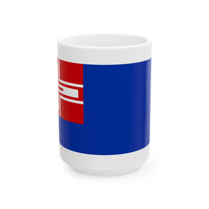 War Ensign of the Kingdom of Sardinia 1816-1848 aspect ratio 31-76 (Italy) White Coffee Mug 15oz - Go Mug Yourself