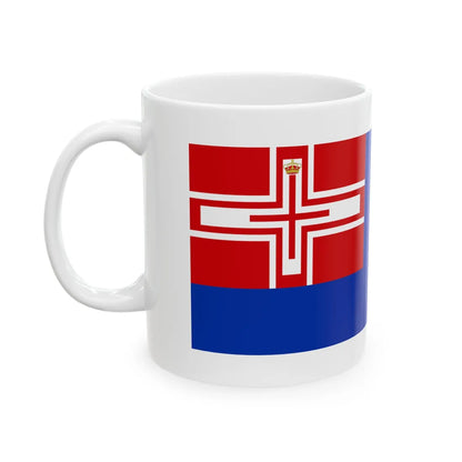War Ensign of the Kingdom of Sardinia 1816-1848 aspect ratio 31-76 (Italy) White Coffee Mug - Go Mug Yourself