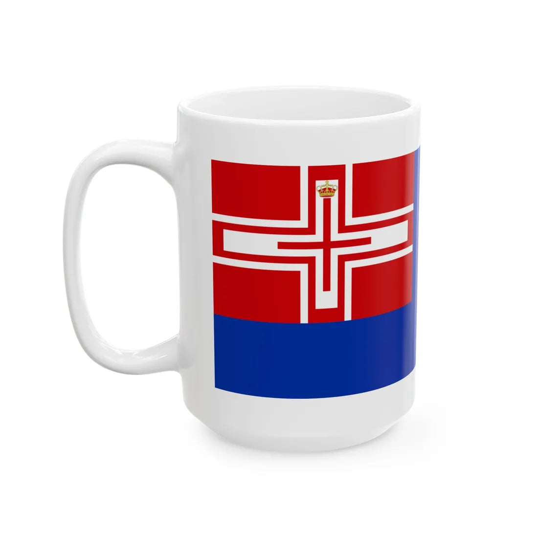War Ensign of the Kingdom of Sardinia 1816-1848 aspect ratio 31-76 (Italy) White Coffee Mug - Go Mug Yourself