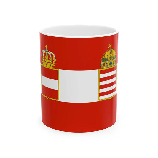 War flag of Austria-Hungary 1915-1918 (Austria) White Coffee Mug 11oz - Go Mug Yourself