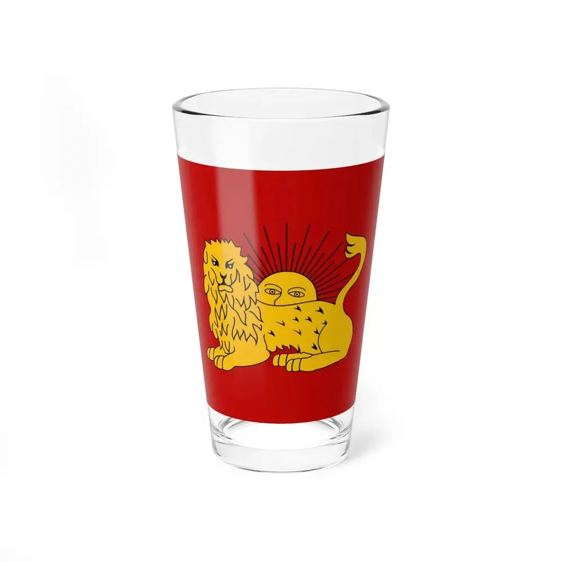 War Flag of Fath Ali Shah (Iran) Pint Glass 16oz 16oz - Go Mug Yourself