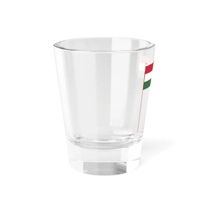 War Flag of Hungary 1939-1945 size IV with staff (Hungary) Shot Glass 1.5oz - Go Mug Yourself