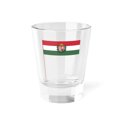 War Flag of Hungary 1939-1945 size IV with staff (Hungary) Shot Glass 1.5oz - Go Mug Yourself