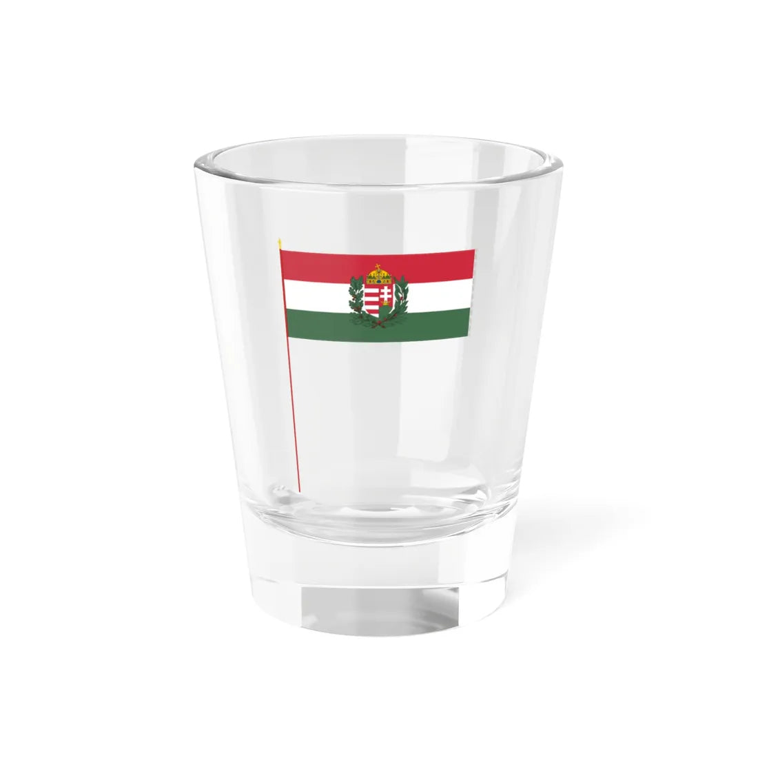 War Flag of Hungary 1939-1945 size V with staff (Hungary) Shot Glass 1.5oz 1.5oz - Go Mug Yourself