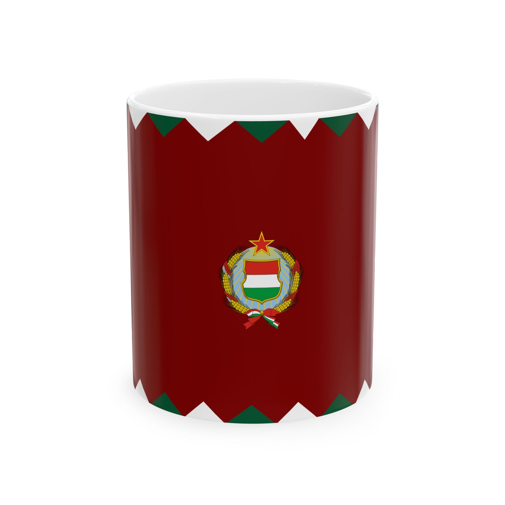 War Flag of Hungary 1957-89 (Hungary) White Coffee Mug-11oz-Go Mug Yourself