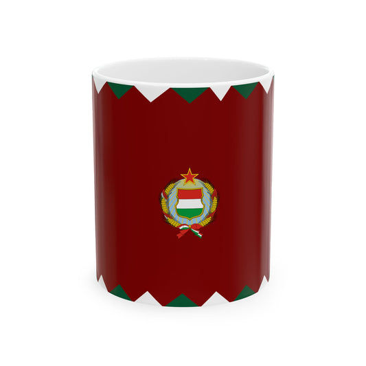 War Flag of Hungary 1957-89 (Hungary) White Coffee Mug-11oz-Go Mug Yourself