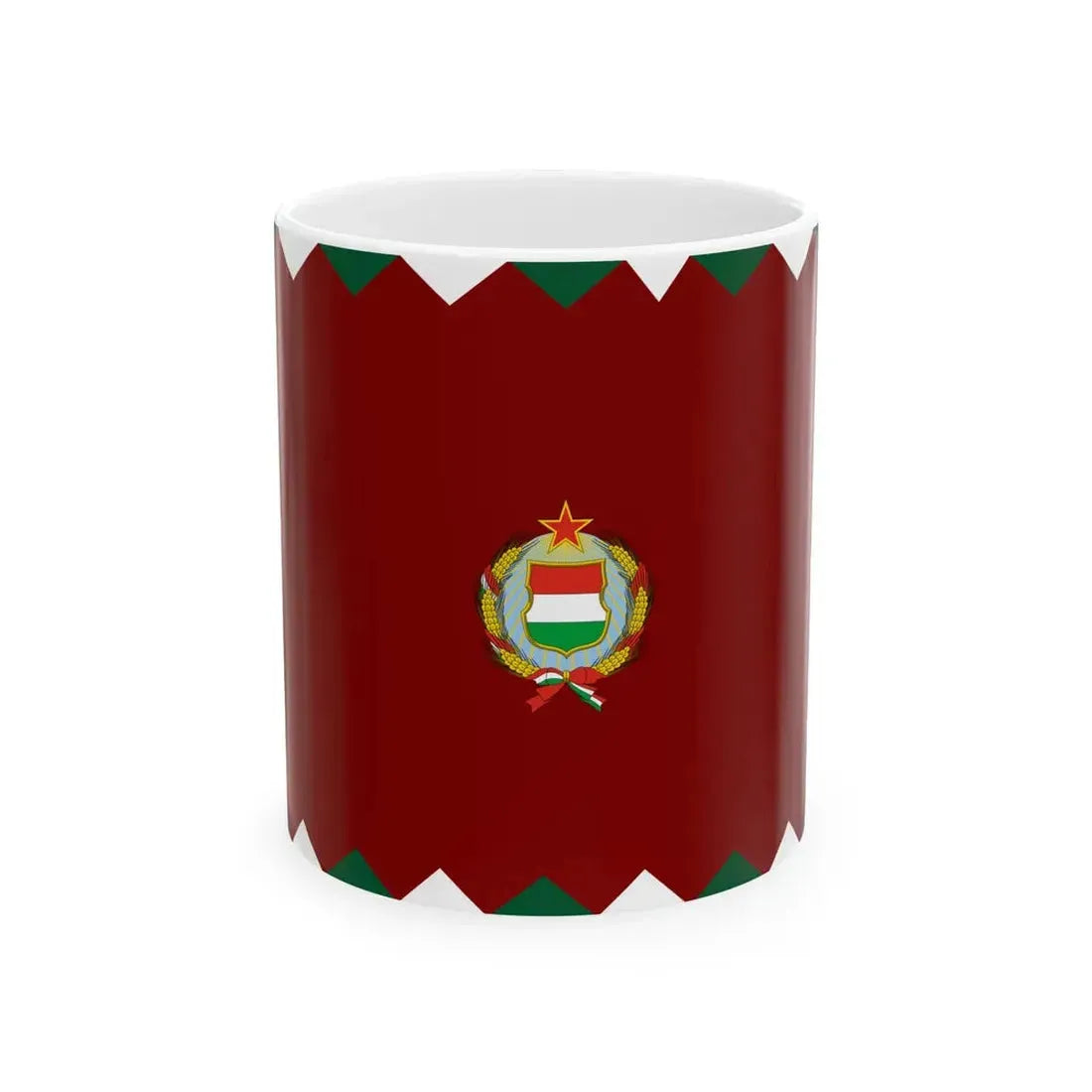 War Flag of Hungary 1957-89 (Hungary) White Coffee Mug 11oz - Go Mug Yourself