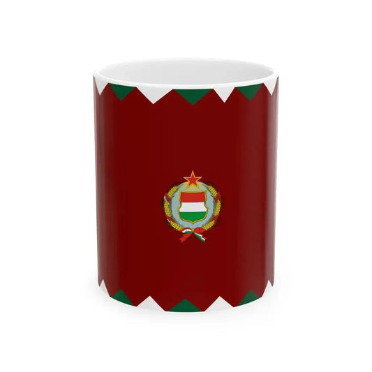 War Flag of Hungary 1957-89 (Hungary) White Coffee Mug 11oz - Go Mug Yourself
