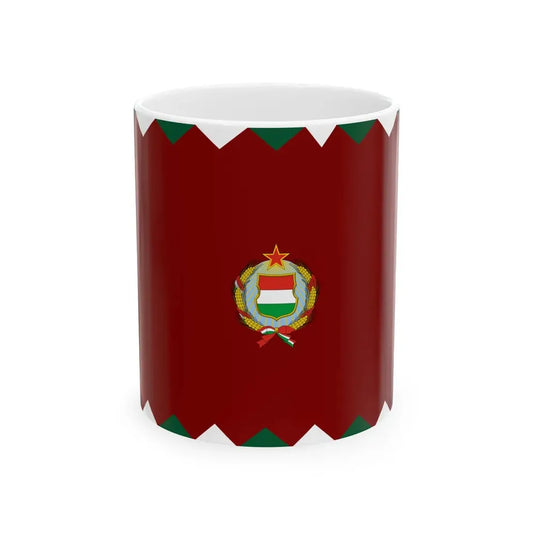 War Flag of Hungary 1957-89 (Hungary) White Coffee Mug 11oz - Go Mug Yourself