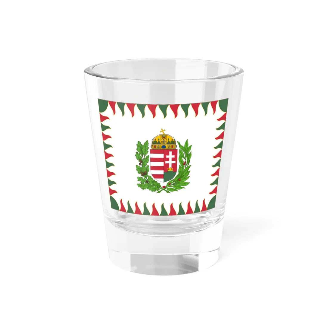 War Flag of Hungary (Hungary) Shot Glass 1.5oz 1.5oz - Go Mug Yourself