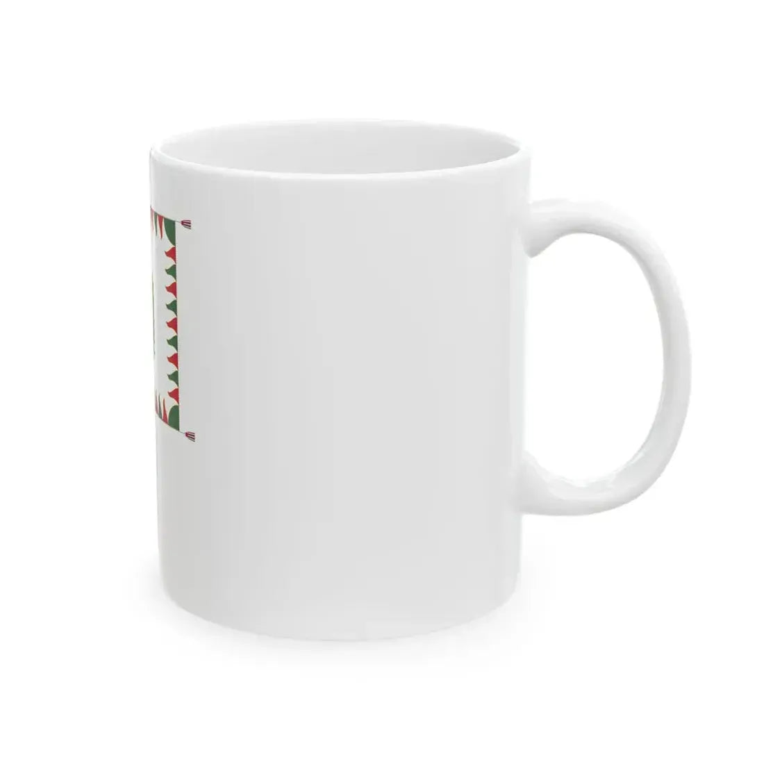 War Flag of Hungary with staff (Hungary) White Coffee Mug - Go Mug Yourself