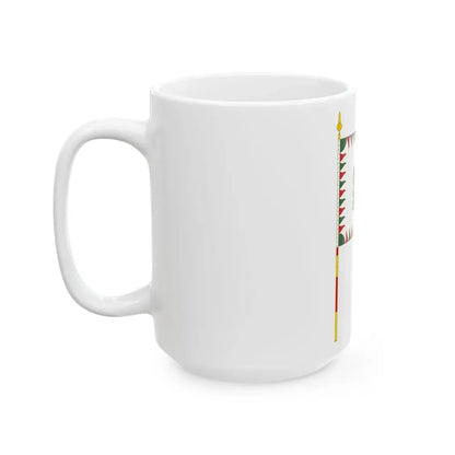 War Flag of Hungary with staff (Hungary) White Coffee Mug - Go Mug Yourself