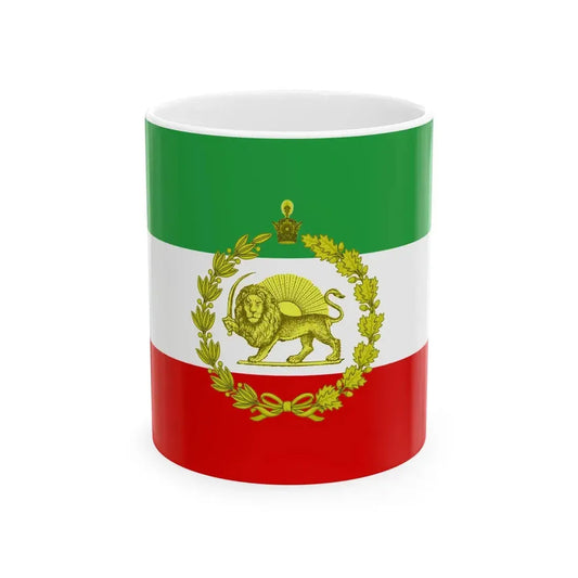 War flag of Iran 1925-1979 (Iran) White Coffee Mug 11oz - Go Mug Yourself