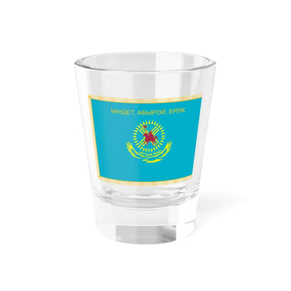 War Flag of Kazakhstan National Guard reverse (Kazakhstan) Shot Glass 1.5oz 1.5oz - Go Mug Yourself