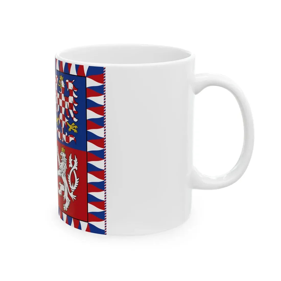 War Flag of the Czech Republic (Czech Republic) White Coffee Mug - Go Mug Yourself