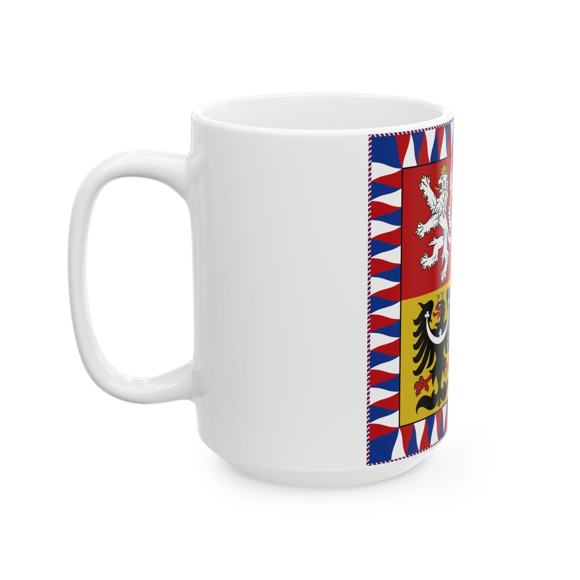 War Flag of the Czech Republic (Czech Republic) White Coffee Mug-Go Mug Yourself
