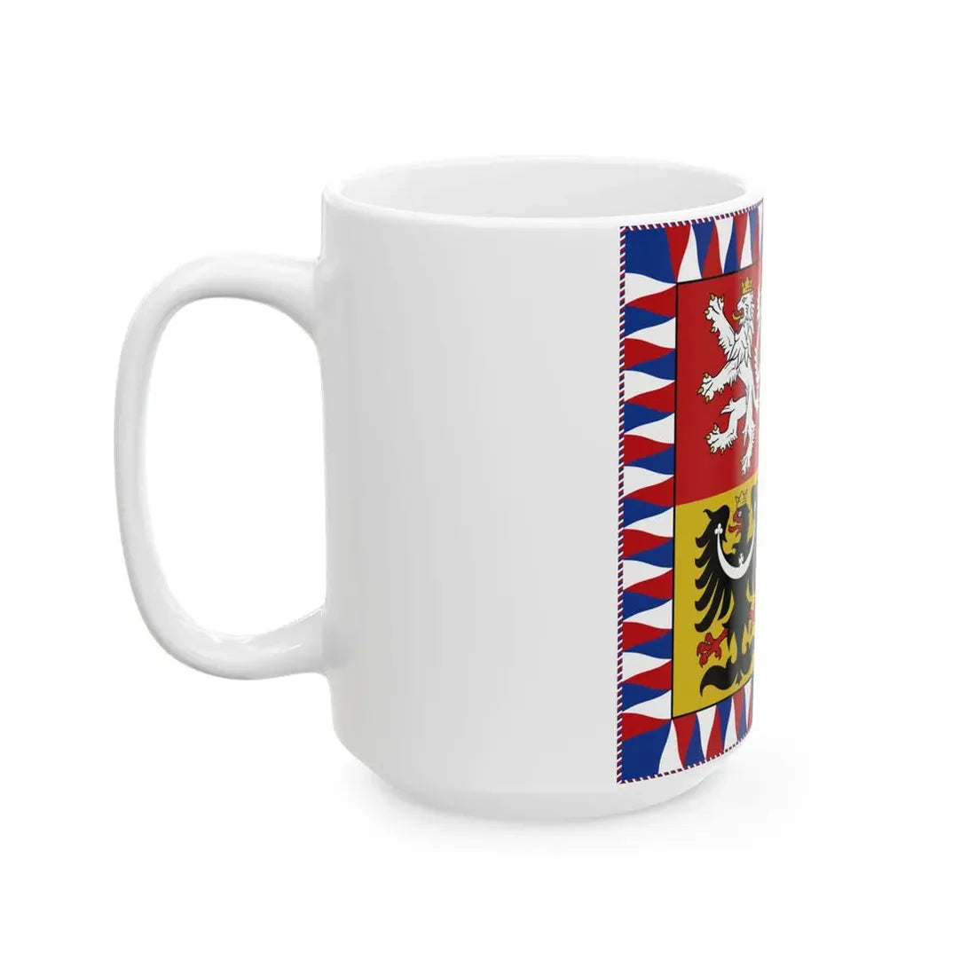 War Flag of the Czech Republic (Czech Republic) White Coffee Mug - Go Mug Yourself