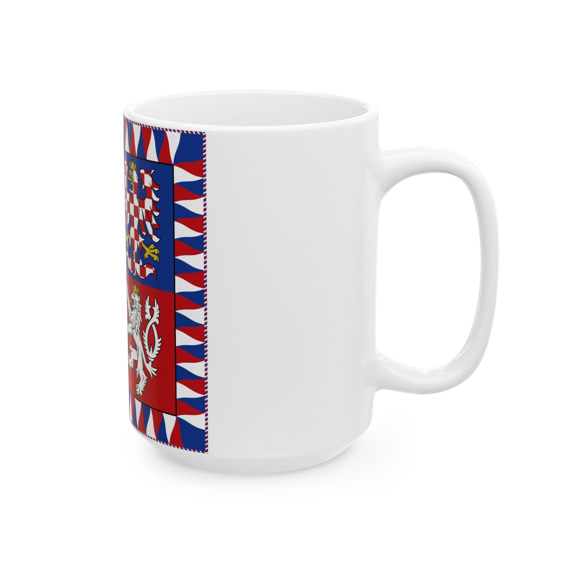 War Flag of the Czech Republic (Czech Republic) White Coffee Mug-Go Mug Yourself