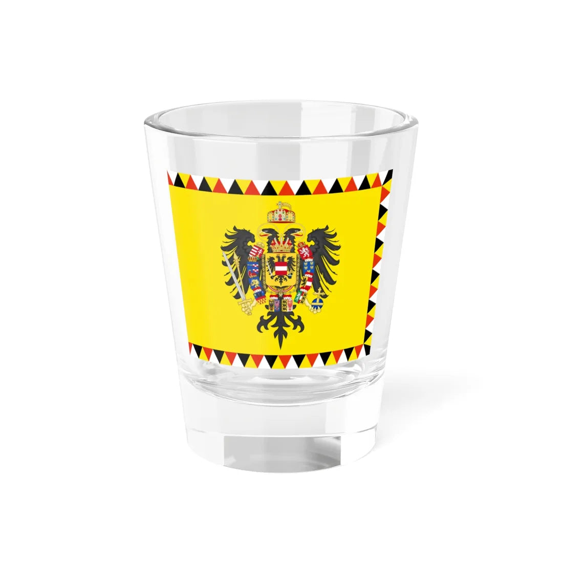 War flag of the Habsburg Empire variant (Austria) Shot Glass 1.5oz 1.5oz - Go Mug Yourself