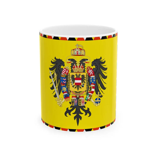 War flag of the Habsburg Empire variant (Austria) White Coffee Mug 11oz - Go Mug Yourself