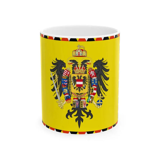 War flag of the Habsburg Empire variant (Austria) White Coffee Mug 11oz - Go Mug Yourself