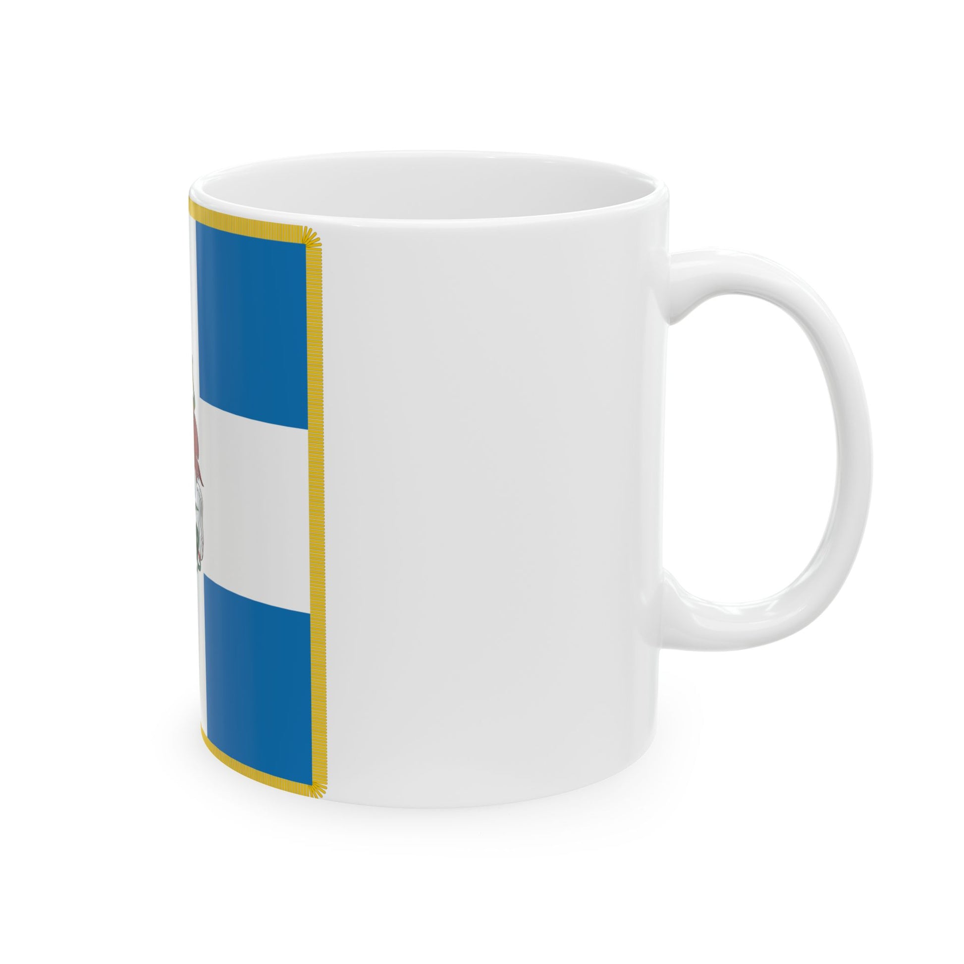 War flag of the Hellenic Army (Greece) White Coffee Mug-Go Mug Yourself