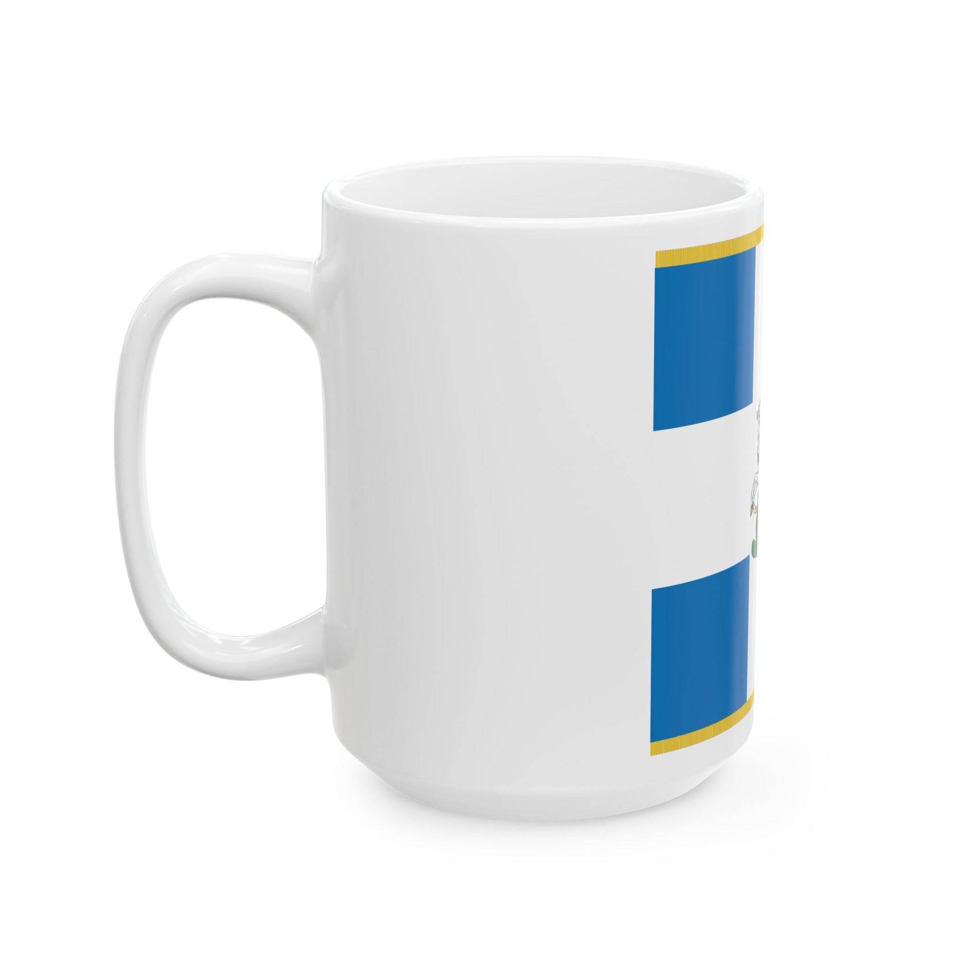 War flag of the Hellenic Army (Greece) White Coffee Mug-Go Mug Yourself