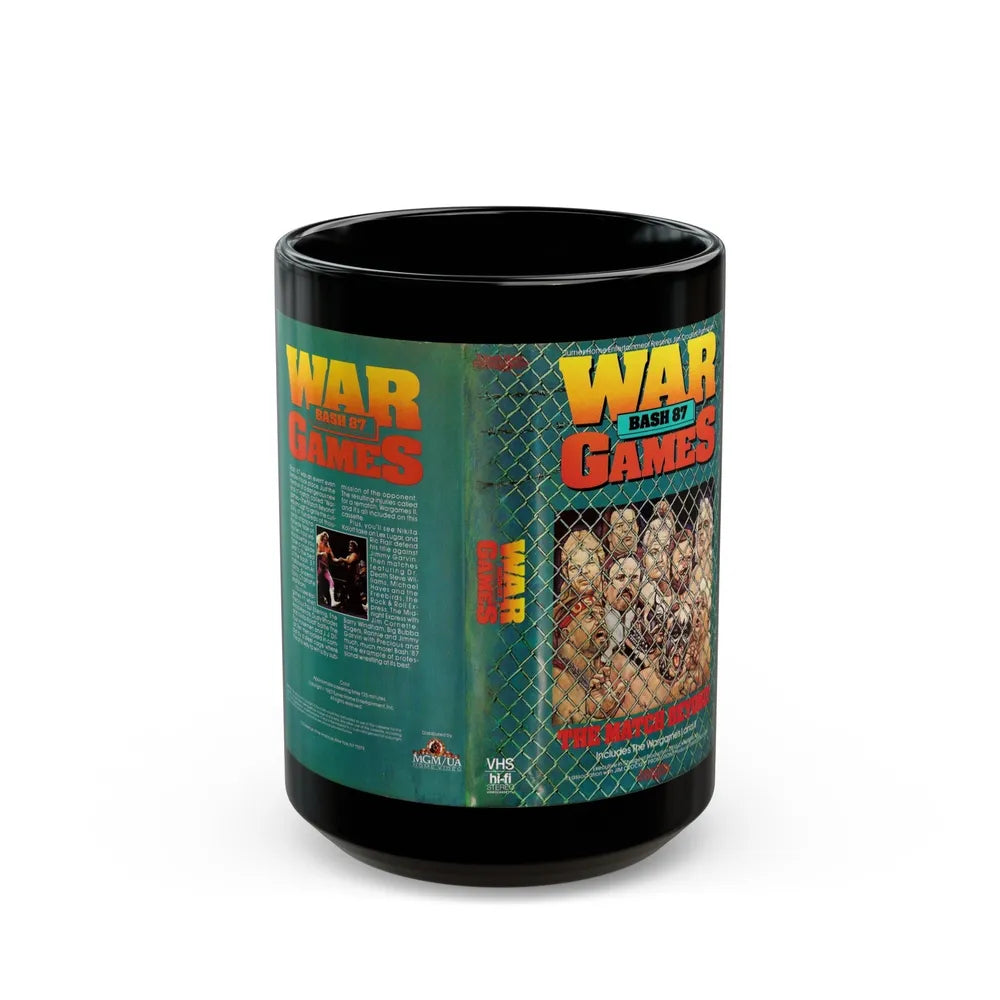 WAR GAMES BASH 87 (VHS COVER) - Black Coffee Mug-15oz-Go Mug Yourself