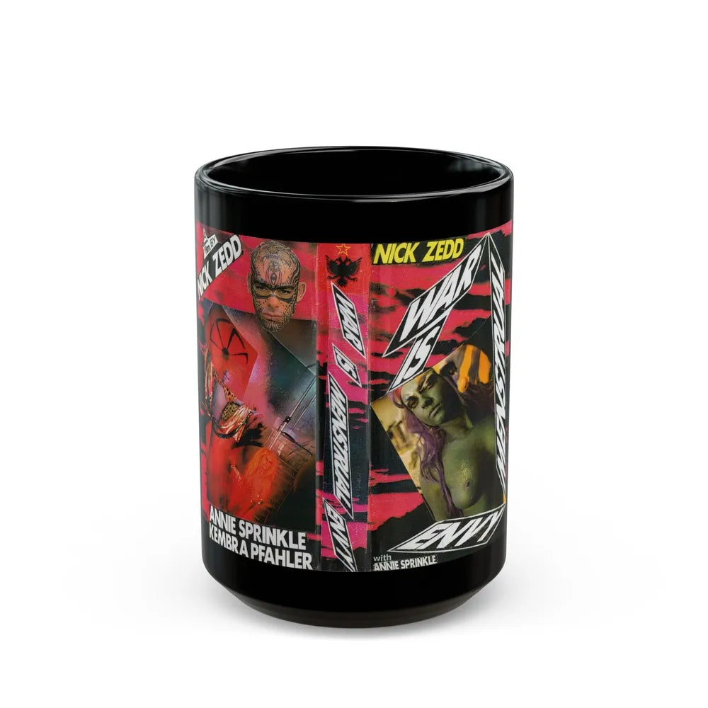 WAR IS MENSTRUAL ENVY (VHS COVER) - Black Coffee Mug-15oz-Go Mug Yourself