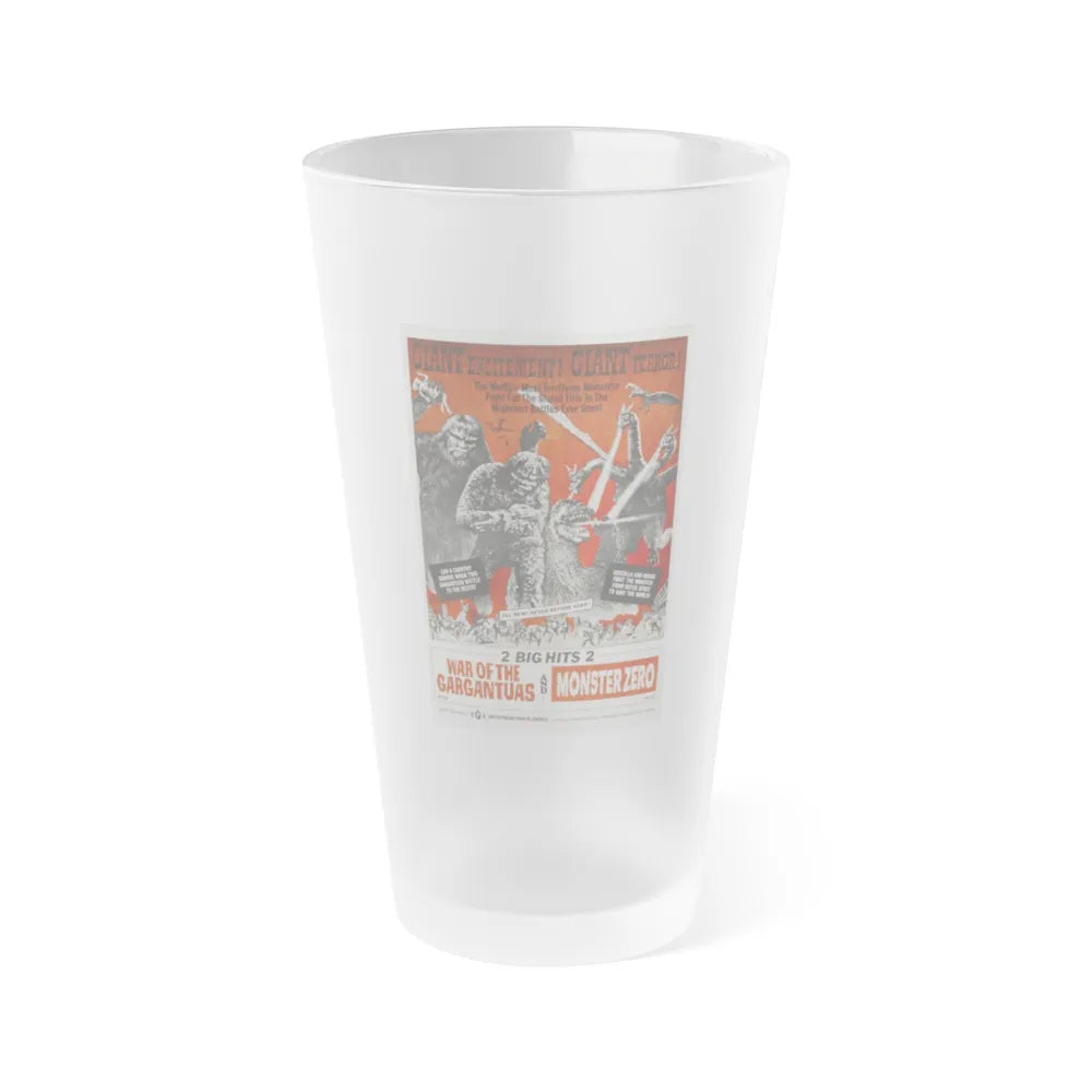 WAR OF THE GARGANTUAS + MONSTER ZERO 1966 Movie Poster - Frosted Pint Glass 16oz-16oz-Frosted-Go Mug Yourself