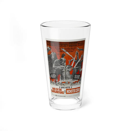 WAR OF THE GARGANTUAS + MONSTER ZERO 1966 Movie Poster - Pint Glass 16oz 16oz - Go Mug Yourself