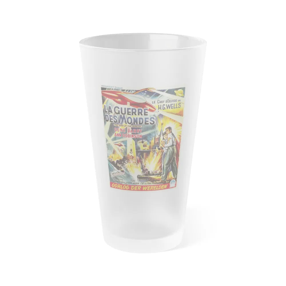 WAR OF THE WORLDS (BELGIAN) 1953 Movie Poster - Frosted Pint Glass 16oz-16oz-Frosted-Go Mug Yourself