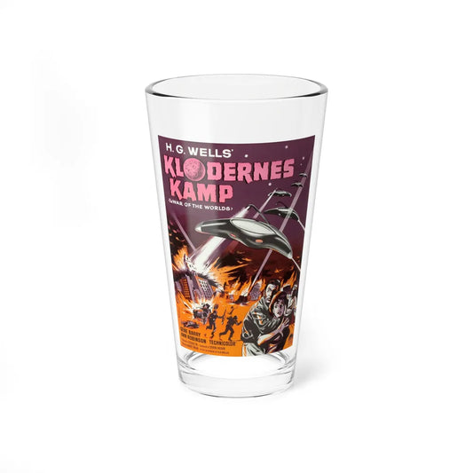 WAR OF THE WORLDS (DANISH) 1953 Movie Poster - Pint Glass 16oz-16oz-Go Mug Yourself