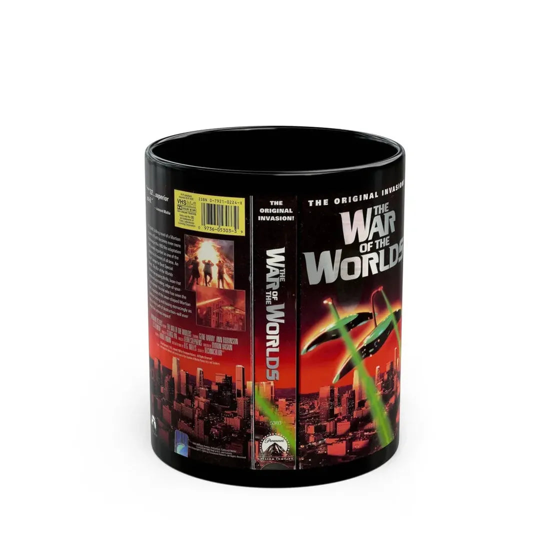WAR OF THE WORLDS (VHS COVER) - Black Coffee Mug 11oz - Go Mug Yourself