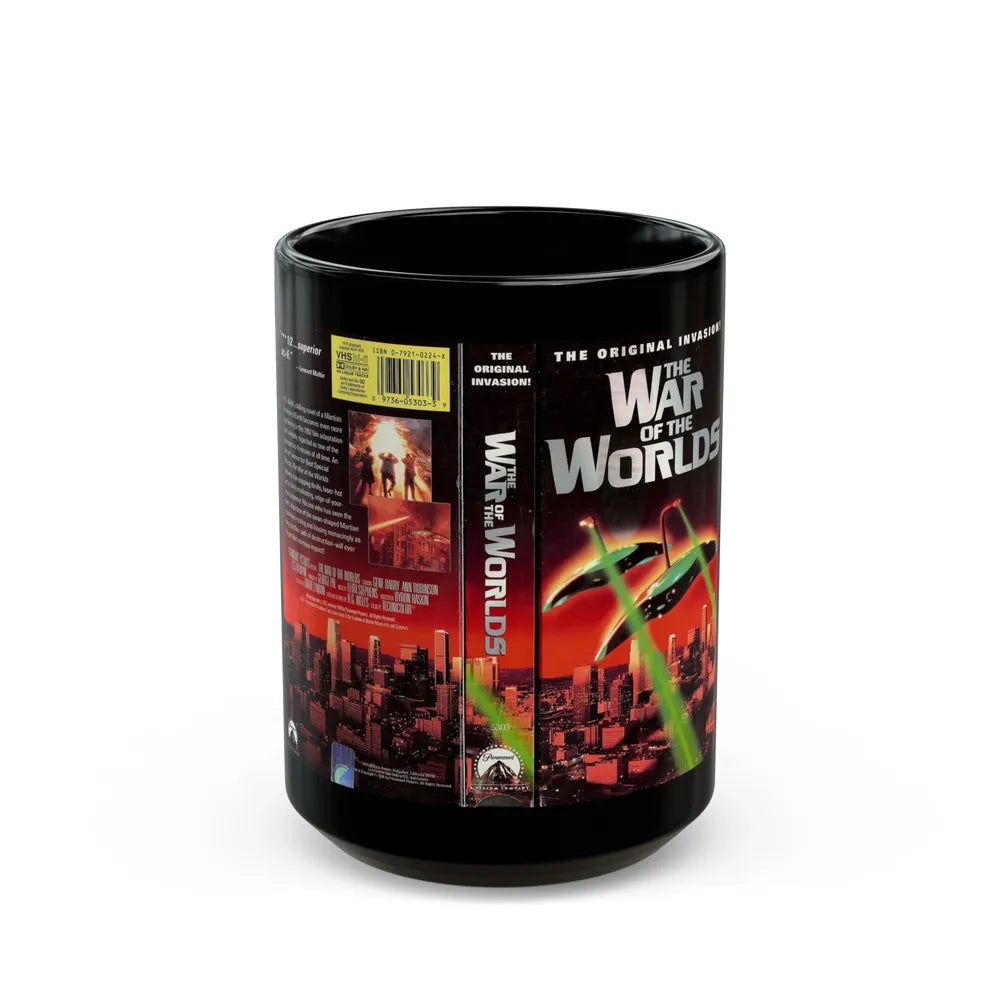 WAR OF THE WORLDS (VHS COVER) - Black Coffee Mug-15oz-Go Mug Yourself