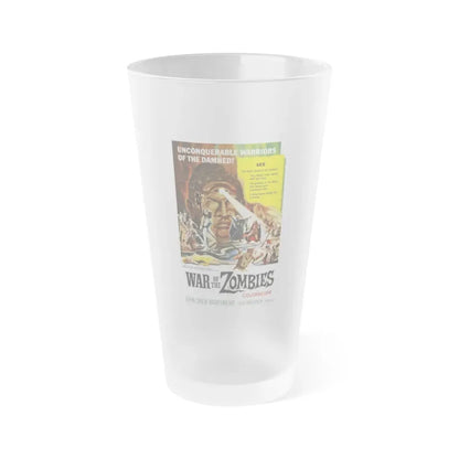 WAR OF THE ZOMBIES (ROME AGAINST ROME) 1964 Movie Poster - Frosted Pint Glass 16oz 16oz Frosted - Go Mug Yourself