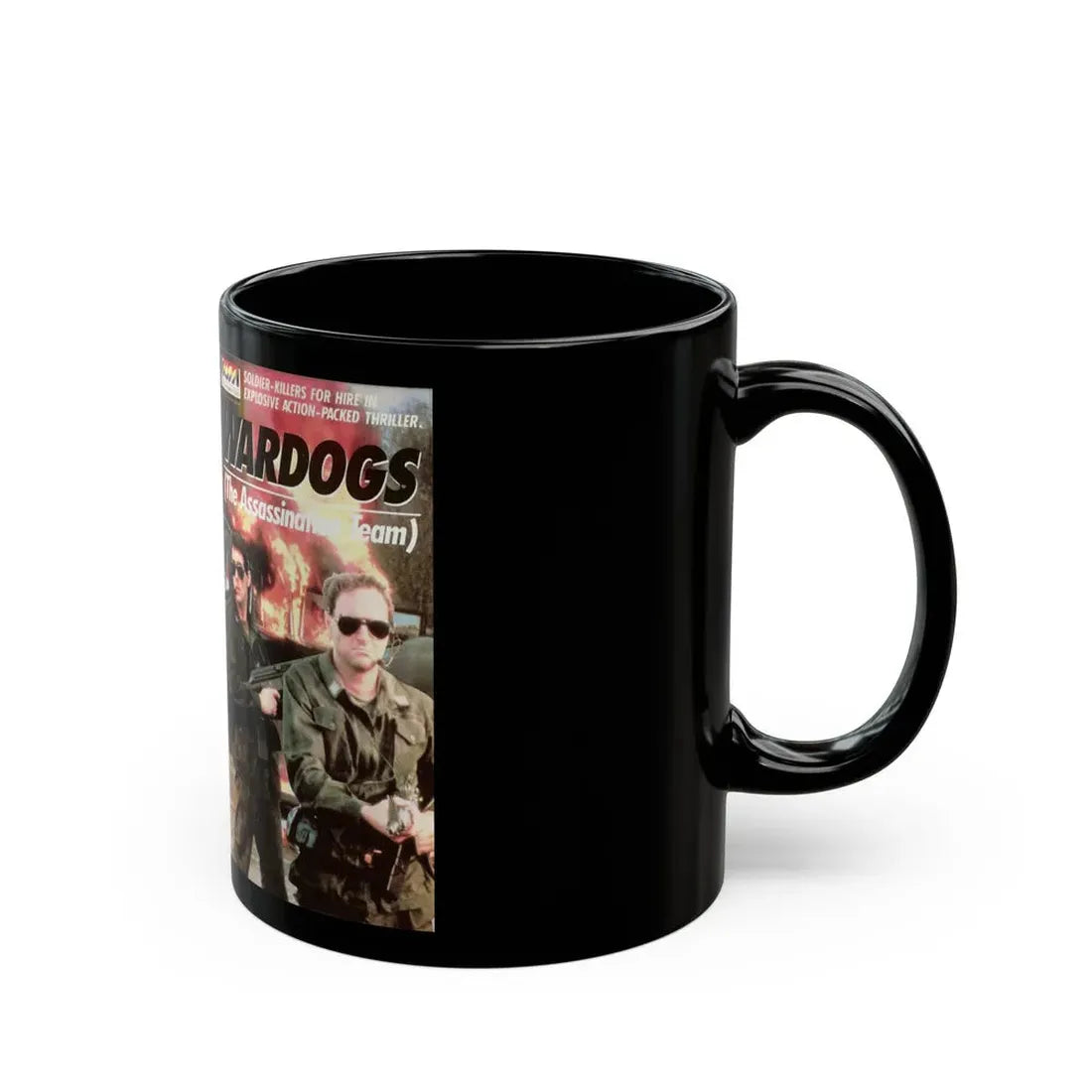 WARDOGS THE ASSASSINATION TEAM (VHS COVER) - Black Coffee Mug - Go Mug Yourself