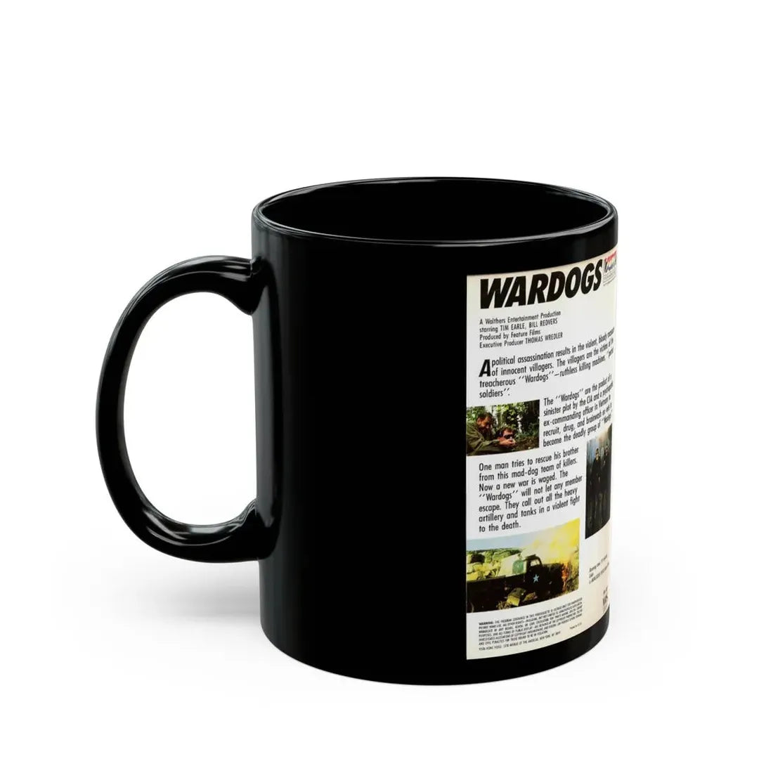 WARDOGS THE ASSASSINATION TEAM (VHS COVER) - Black Coffee Mug - Go Mug Yourself
