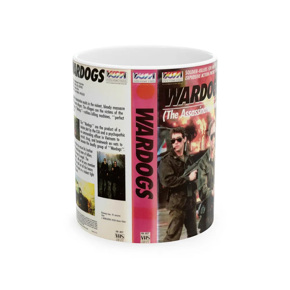 WARDOGS THE ASSASSINATION TEAM (VHS COVER) - White Coffee Mug-11oz-Go Mug Yourself